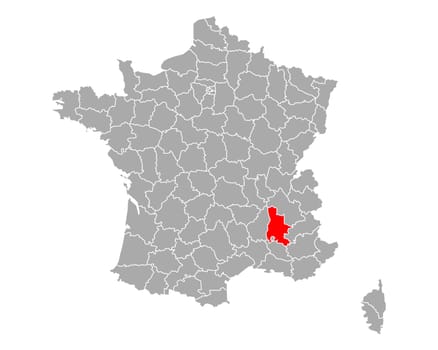 Map of Drome in France