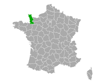 Map of Manche in France