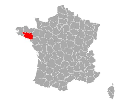 Map of Morbihan in France