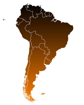 Map of South America