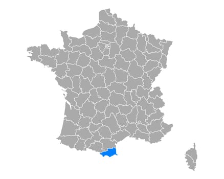 Map of Pyrenees-Orientalis in France