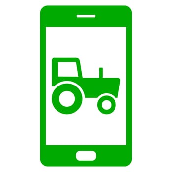 Tractor and smartphone