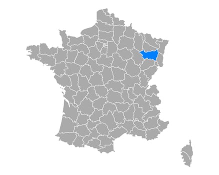 Map of Vosges in France