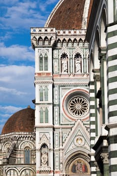 Florence, Italy. The romantic and colorful cathedral - also named Duomo di Firenze - built by Medici family in the Renaissance era.