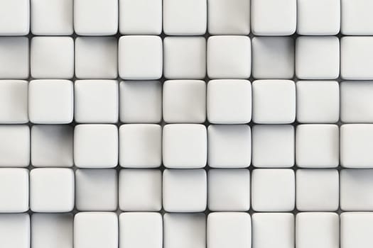 Abstract geometric background with ceramic cubes of various height.