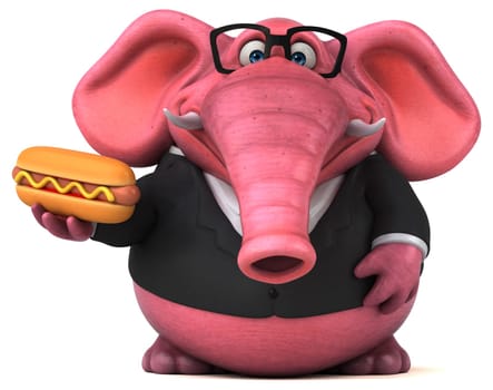 Pink elephant - 3D Illustration