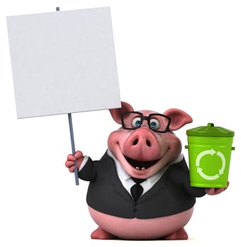 Fun pig - 3D Illustration