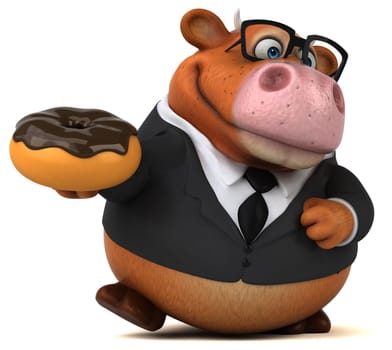 Fun cow - 3D Illustration
