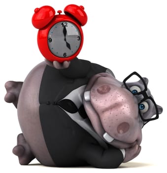 Fun hippo - 3D Illustration