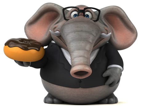 Fun elephant - 3D Illustration