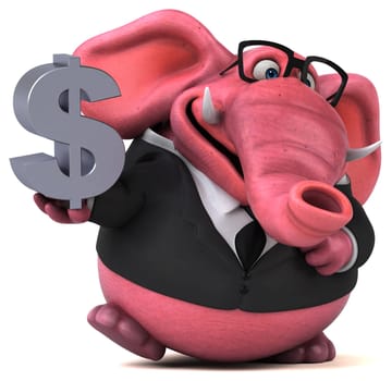 Pink elephant - 3D Illustration