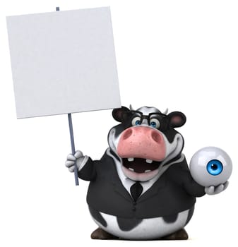 Fun cow - 3D Illustration