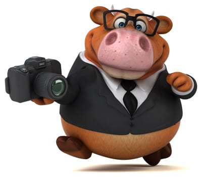Fun cow - 3D Illustration