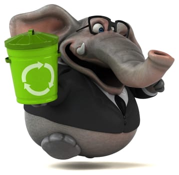 Fun elephant - 3D Illustration