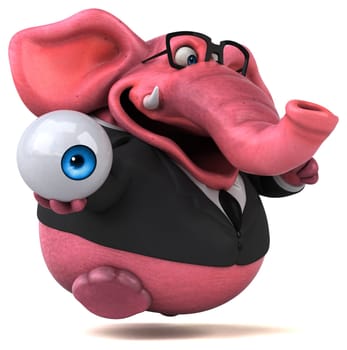Pink elephant - 3D Illustration