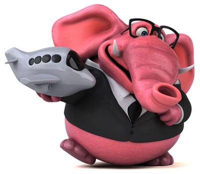 Pink elephant - 3D Illustration