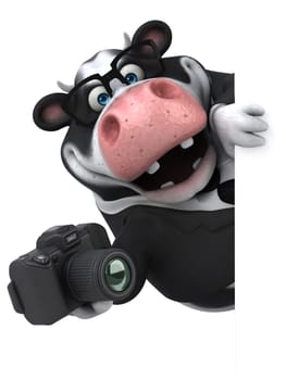 Fun cow - 3D Illustration