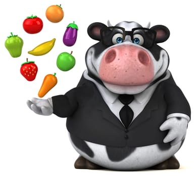 Fun cow - 3D Illustration