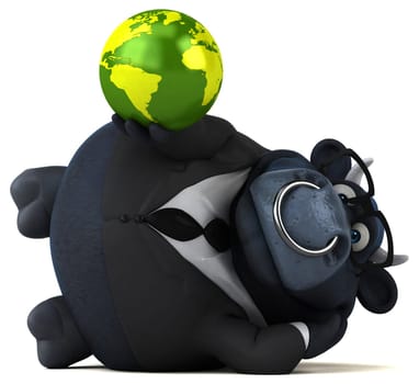 Black bull - 3D Illustration
