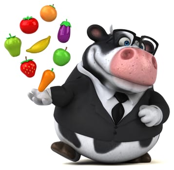 Fun cow - 3D Illustration