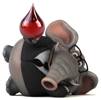 Fun elephant - 3D Illustration