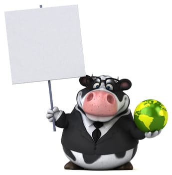 Fun cow - 3D Illustration
