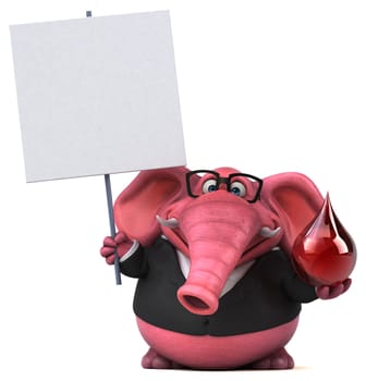 Pink elephant - 3D Illustration