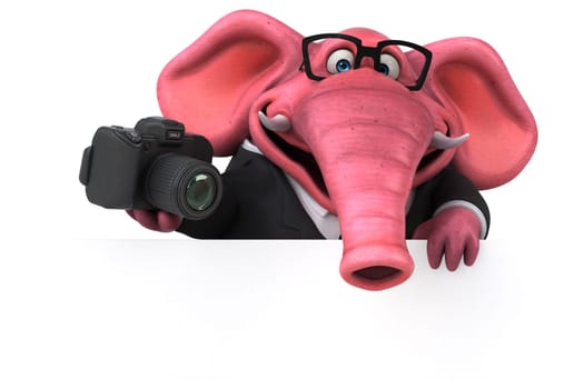 Pink elephant - 3D Illustration