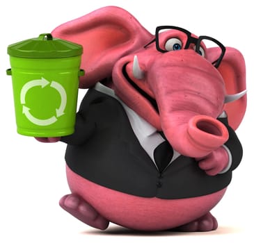 Pink elephant - 3D Illustration