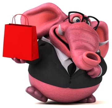 Pink elephant - 3D Illustration