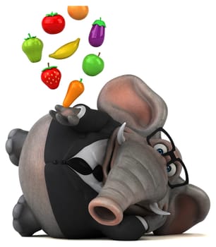 Fun elephant - 3D Illustration
