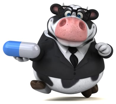Fun cow - 3D Illustration