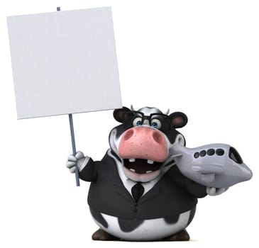 Fun cow - 3D Illustration
