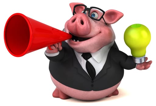 Fun pig - 3D Illustration