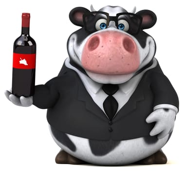 Fun cow - 3D Illustration