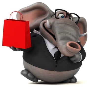 Fun elephant - 3D Illustration