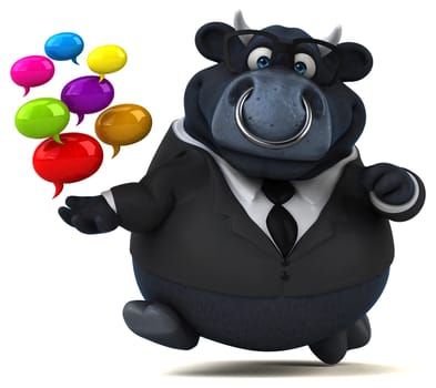 Black bull - 3D Illustration