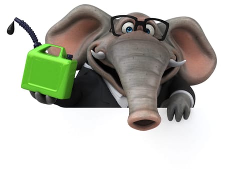 Fun elephant - 3D Illustration