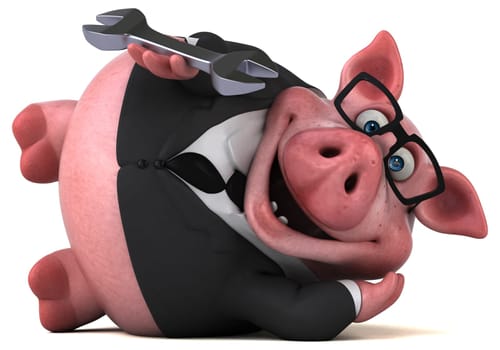 Fun pig - 3D Illustration