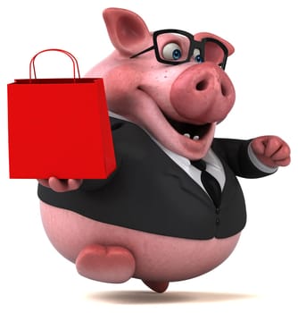 Fun pig - 3D Illustration