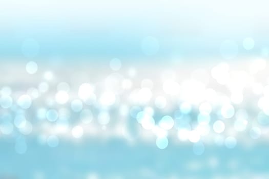 Abstract ocean background. Abstract bright blue turquoise tropical ocean with big foamy waves and bright sky. Beautiful backdrop for summer holidays and travel advertising.