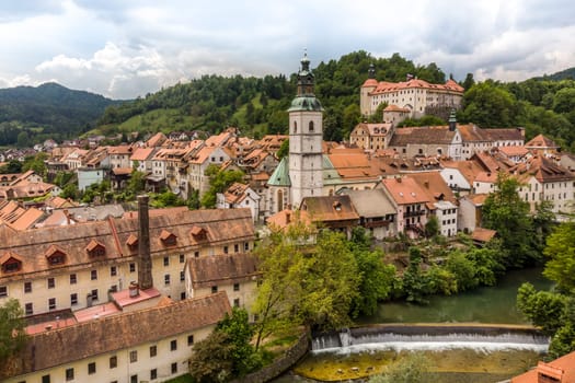 Medieval Castle in old town of Skofja Loka, Slovenia
