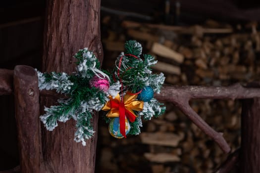 Ready for New year in pine forest