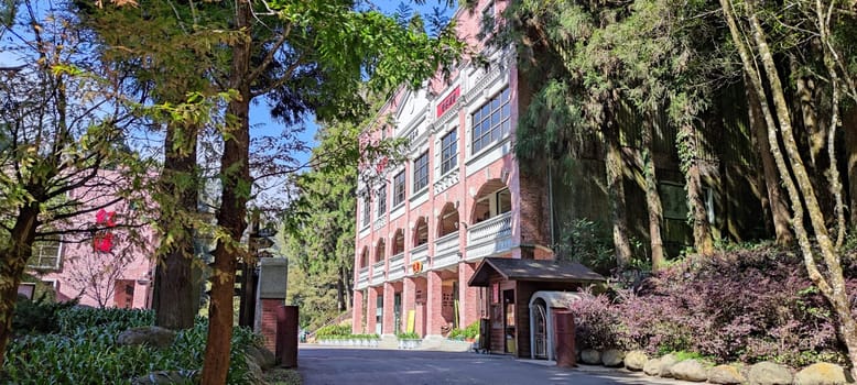 Zhushan, Nantou County - Dec 1, 2021: Shanlinxi Forest Ecological Resort features rich theme activities, seasonal flowers and rich ecology