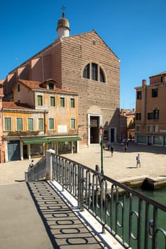 Bridge at square san Pantalon at Venice