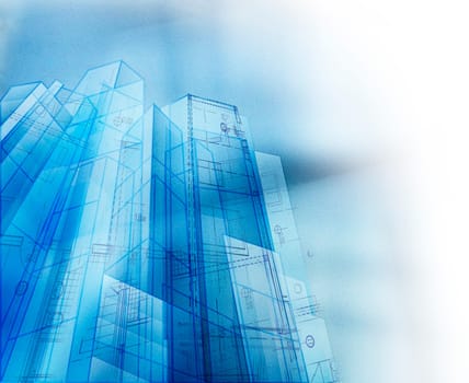 Abstract architectural concept with copyspace