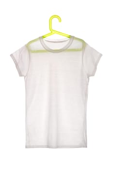 White t-shirt mockup isolated on white background.