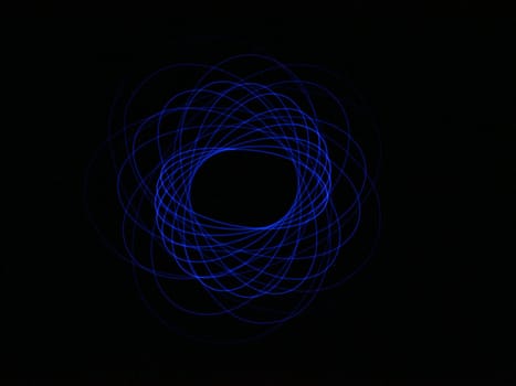 Light abstract forms symmetrical round different colors