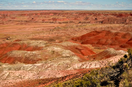 Vibrant colors of the Painted Desert in Arizona