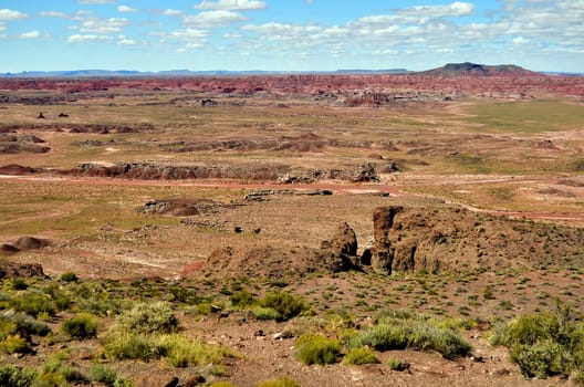 Vibrant colors of the Painted Desert in Arizona